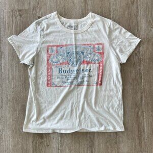 Womens Budweiser White Short Sleeve Tshirt - XL